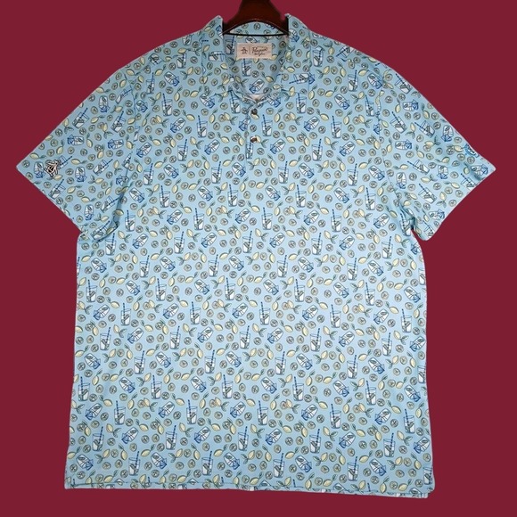 Penguin By Munsingwear Other - Penguin Polo Shirt Men's XL Performance Golf Lemonade Drinks Embroidered YGCC